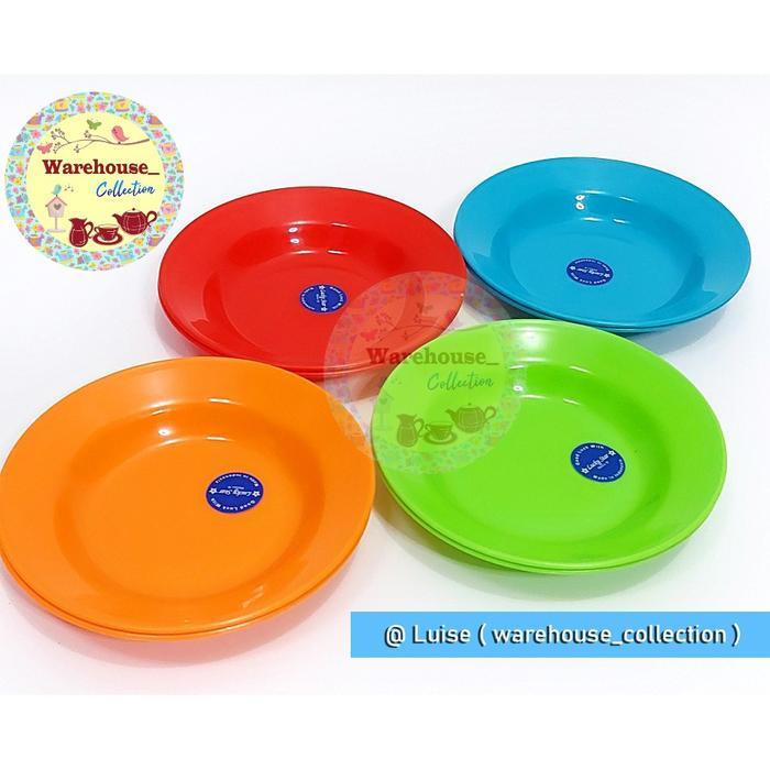 ( PER LUSIN) PIRING LEPEK 5" inch DELUXE LUCKY STAR// PIRING SNACK PLASTIK WARNA WARNI- 925 ( PER LU
