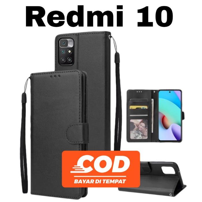 Flip cover kulit leather case dompet Redmi 10 10 5G 10 2022 10A 10C 12C