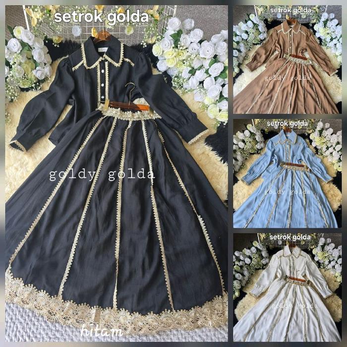 setrok golda bahan katun renda
