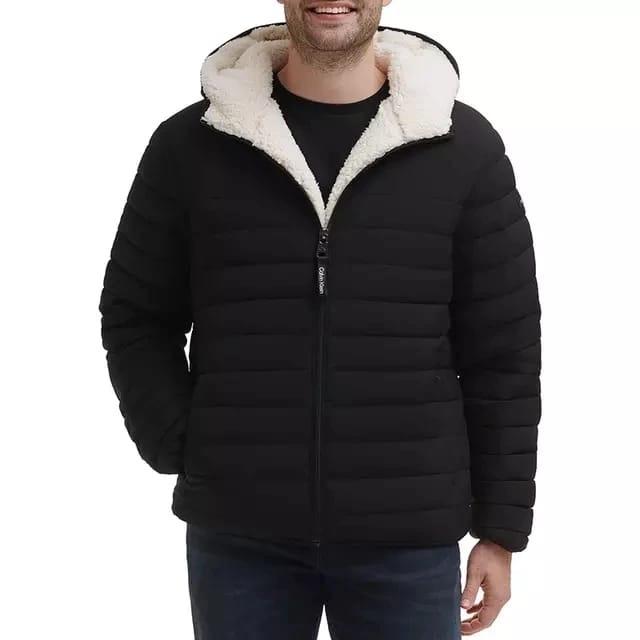Jaket Pria Kekinian Modern Bulu Tebal Musim Dingin Warna Hitam Blazer Semi Formal Dewasa Casual Dist