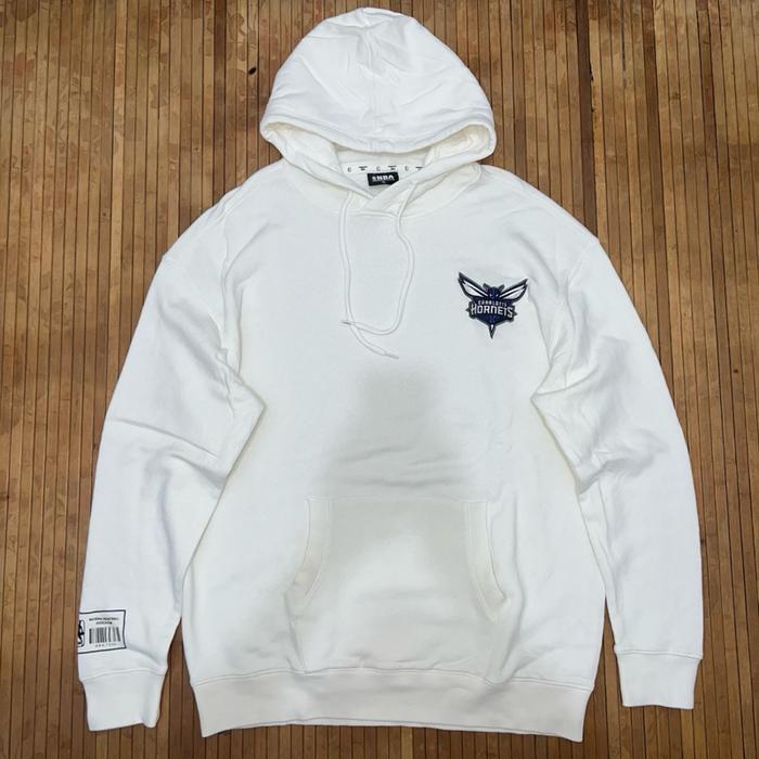 NBA CHARLOTTE HORNETS WHITE OVERSIZED HOODIE JACKET carhartt new era thisisneverthat