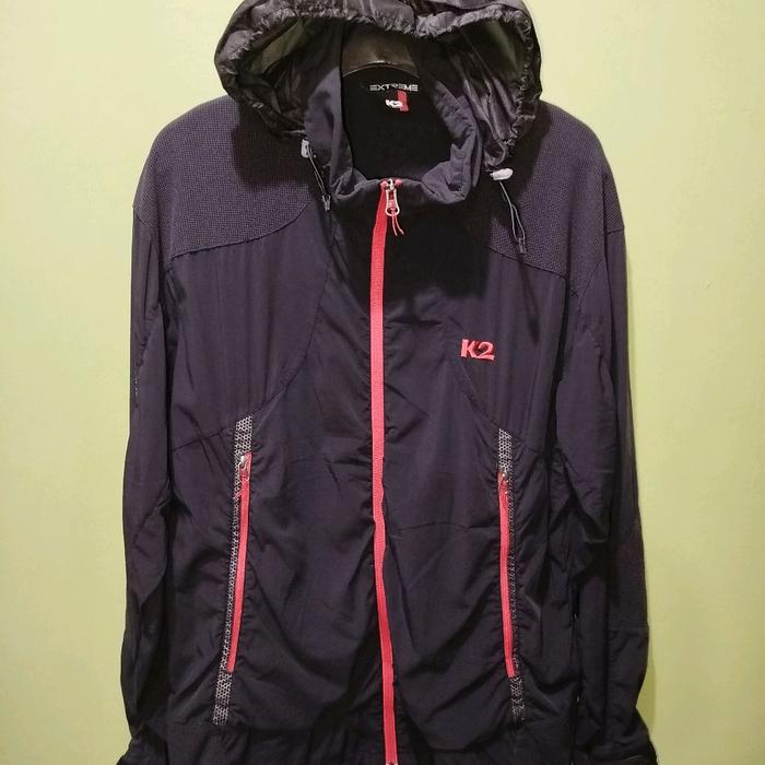JAKET OUTDOOR K2 EXTREME HIGH TECH GEAR RYDER BAHU DAN SIKU HITAM