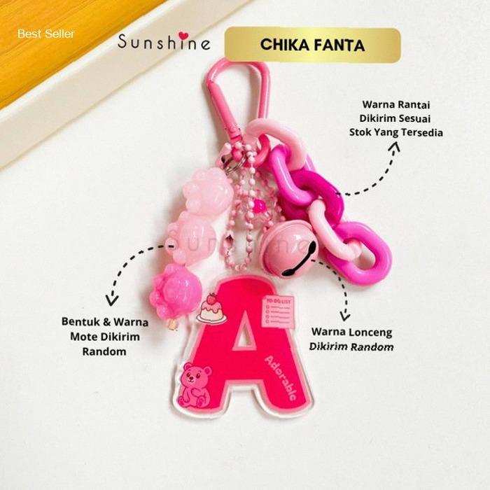 Sunshinelove - Chika Alphabet Bag Charm Keychain Gantungan Huruf Abjad Kunci Tas Part 2 | Kekinian