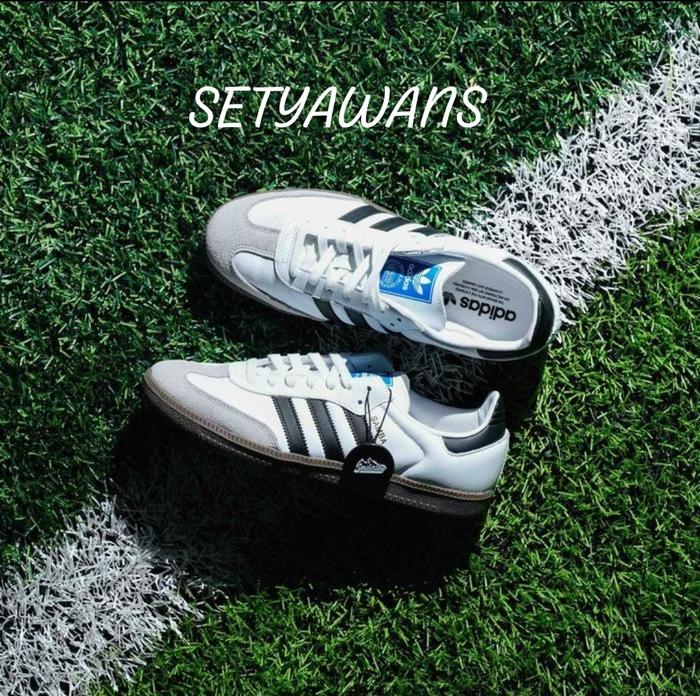 adidas samba warna putih- hitam ORIGINAL