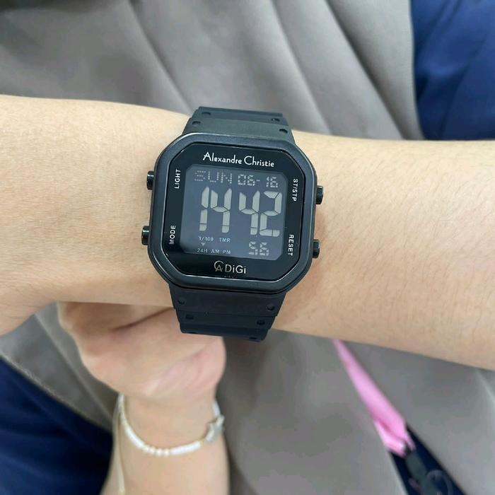 *neww* jam unisex digital petak alexandre christie 9347 original bergaransi tahan air berkelas kekin