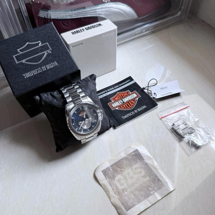 Harley Davidson 76B183 Bulova Timepieces Jam Tangan Casual Men Watches