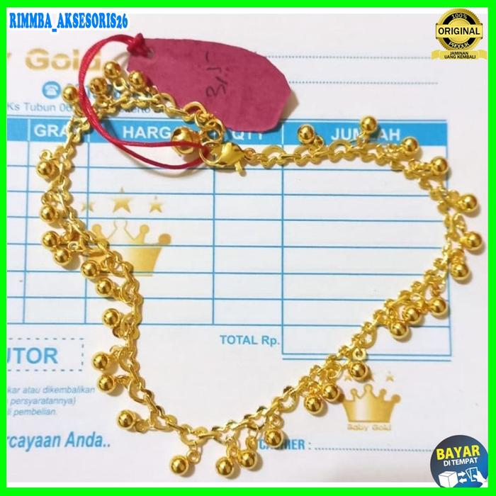 Gelang Kaki India Emas Asli Dapat Surat Dari Toko Bisa COD