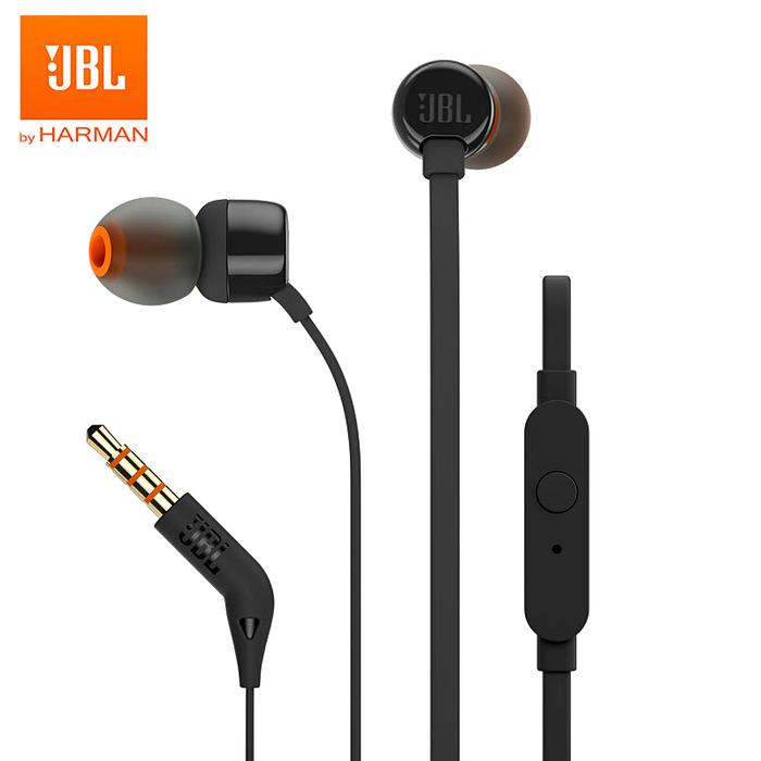 JBL T110 3.5mm Wired Earphones Stereo Music Deep Bass Earbuds TUNE110