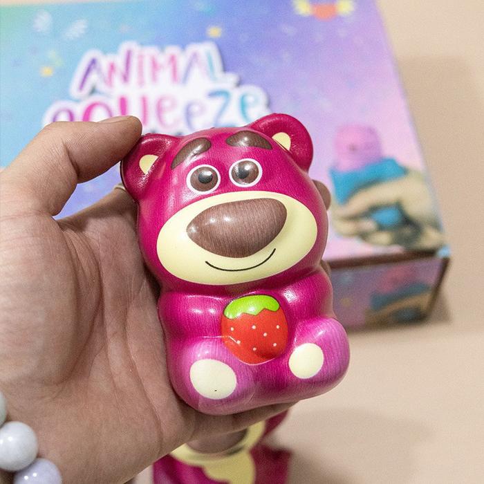 Squishy Lotso Mainan Squishy Strawberry Be3ar Mainan Pencet Anti Stress Gemes