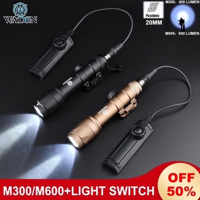 WADSN Softair Surefir M600 M600C Scout Flashlight 600Lumens Tactical