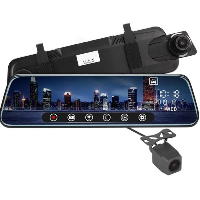 Dvr Dashcam Spion Dual Full Size Touch Screen Car Camera Night Hd 9.66