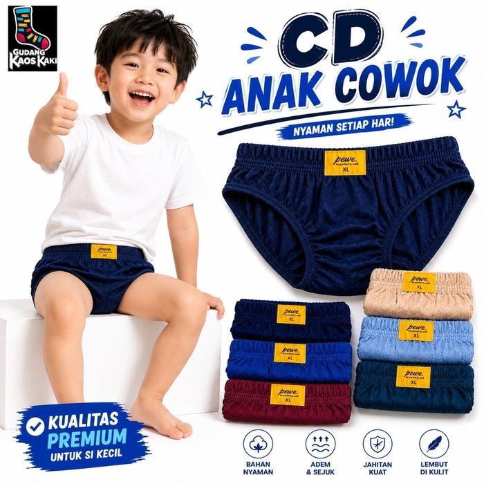 6 Pcs Sempak Anak Laki Celana Dalam Polos Anak Cowok - clana dalam - Celana Dalam Anak Laki Sempak A