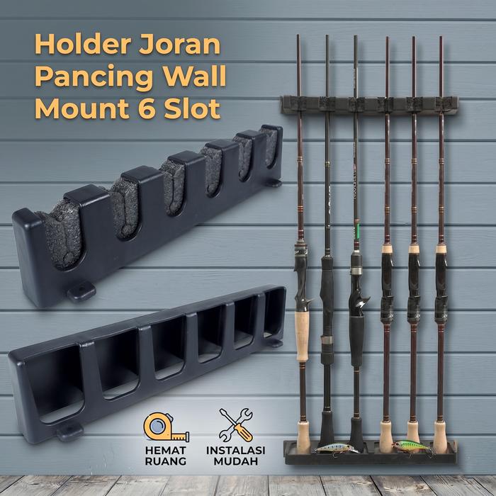 GrandMall - Rak Joran Pancing | Holder Joran Dinding | Wall Mount 6 Slot