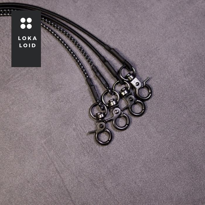 Tali Masker Pria Hitam Polos Hook Besi Anti karat Kalung Masker Cantolan stainless Alloy Kakak tua S