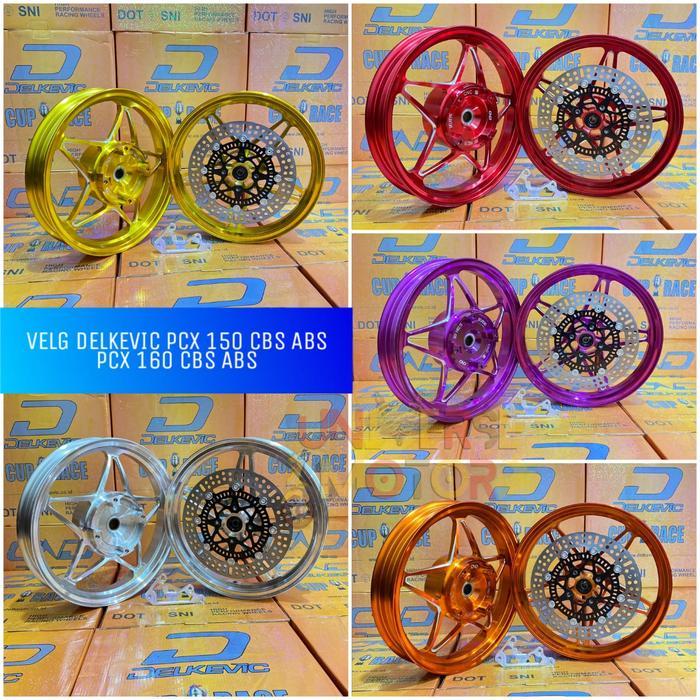 VELG DELKEVIC PCX 150 CBS PCX 150 ABS PCX 160 CBS ABS PAKET PIRINGAN BREKET ORIGINAL DELKEVIC