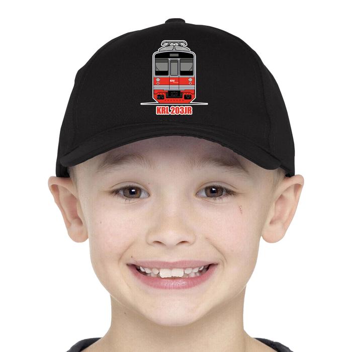 Topi Anak Gambar Motif Kereta Api Indonesia KAI Kereta Listrik Laki-laki Perempuan KRL-203JR