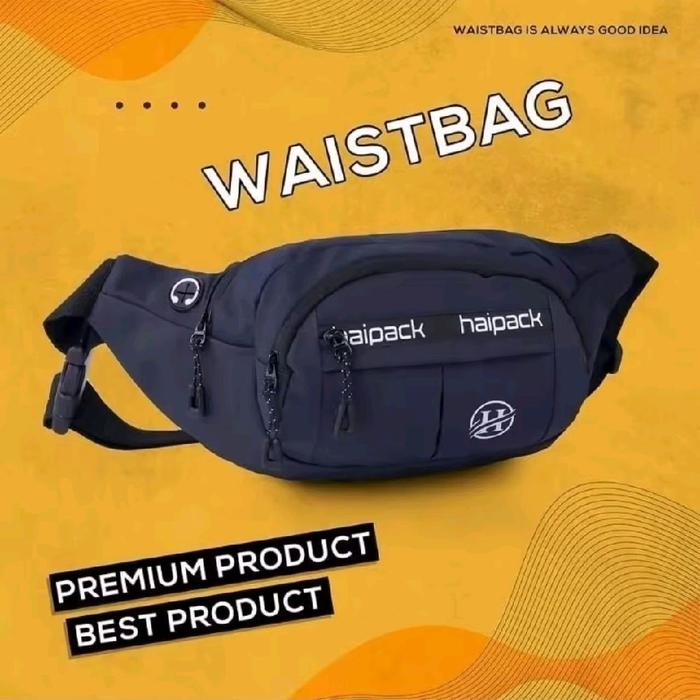 Tas Selempang Pria Bahan Parasut Anti Air Waistbag Cowok Style Kece Terbaru Slingbag Pria Waterproof