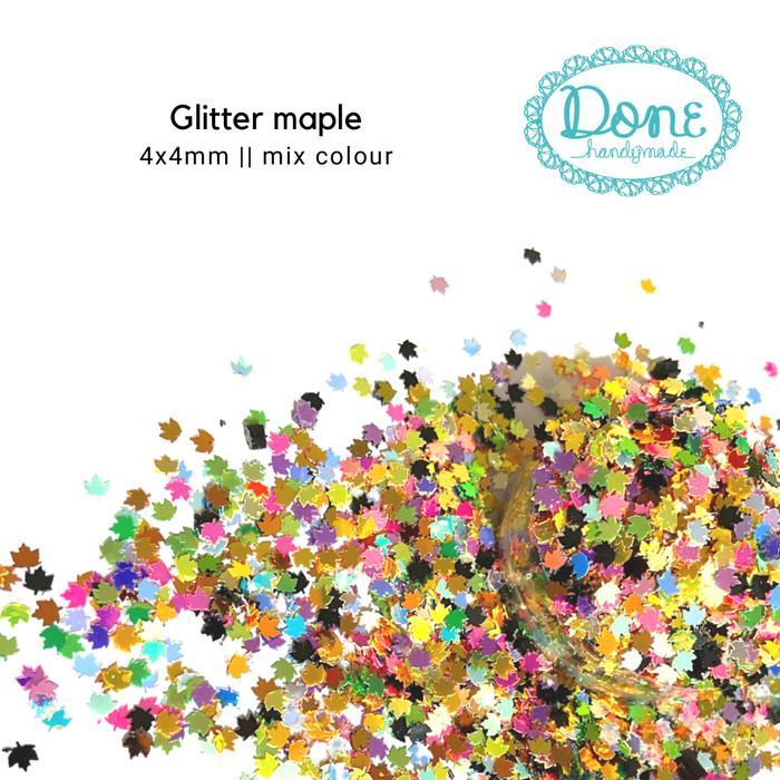 done handymade Maple glitter maple leaf autumn season glitter daun maple confetti maple leaf maple c