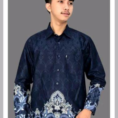baju erkape Muslim Dewasa Pria Katun Panjang Atasan Motif Batik