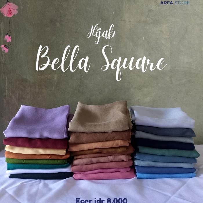 ARFA STORE Hijab Segiempat Bella Square - Koleksi Warna Warni