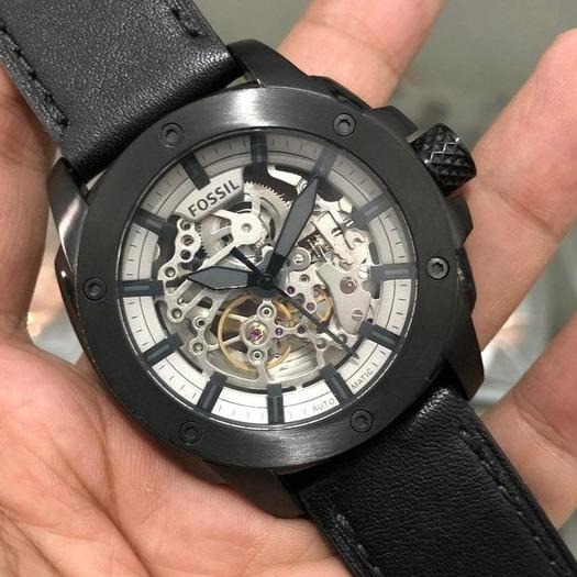 JAM TANGAN PRIA FOSSIL AUTOMATIC ME3134 ORIGINAL GARANSI 2 TAHUN TALI KULIT