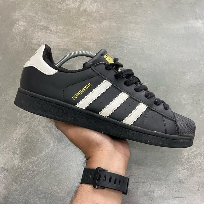 [Size 45] Rare Adidas Superstar J Core Black White Leather (EG4959) Second Kondisi Mulus Nominus. Ha