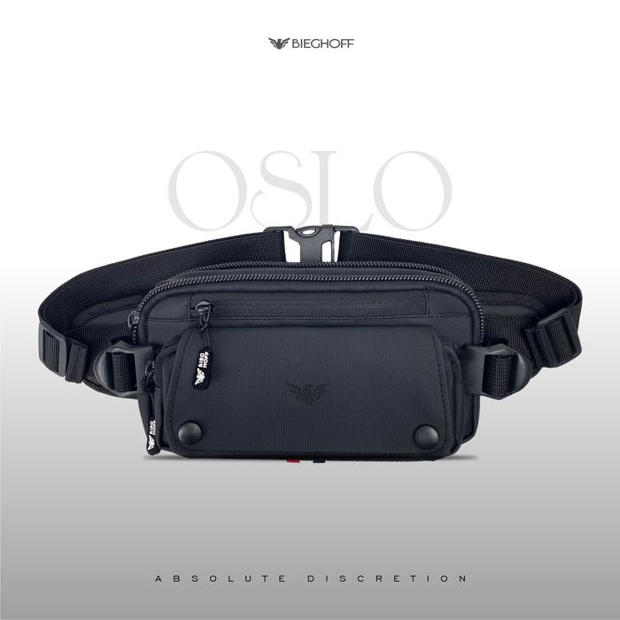 BIEGHOFF Oslo Waist Bag Pria Premium Waterproof Bimo - Tas Pinggang Pria Multifungsi Casual Outdoor 