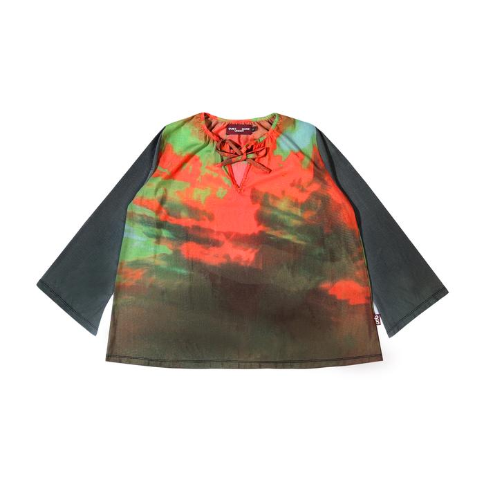 QUIET UNDER NONE X TSUKASA BLUR MESH TOP