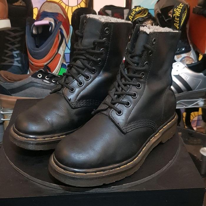 Dr. Martens 1460 SERENA High 8 hole sz 36 Hitam Sherpa thai