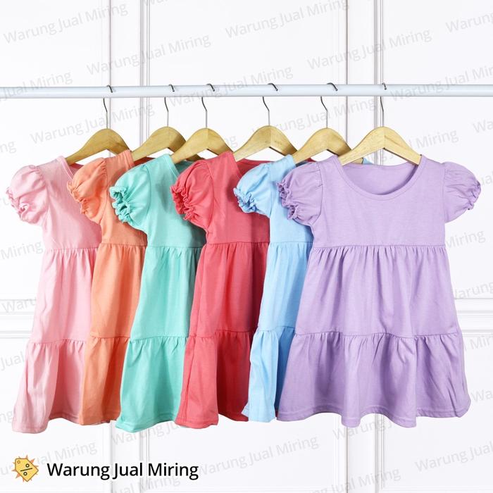 Baby Dress YUKI 0-4 Tahun Daster Anak Perempuan Susun Bayi Newborn Balita Batita Lucu Cute Princess 