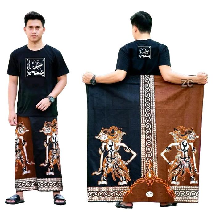 Sarung Palaikat BATIK Dewasa (RAYON SUPER) Santri sarung pria dewasa Motif Wayang Katun Polos Hitam 