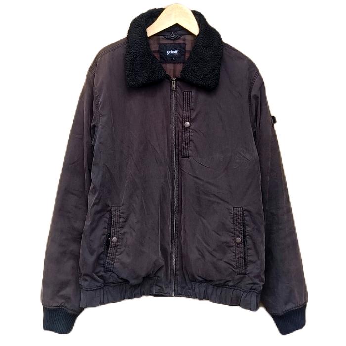 Jaket schott usa bomber aviator vintage black padded rare