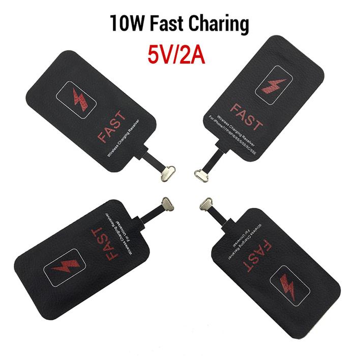 5V/2A 10W Qi Wireless Charger Receiver For iPhone Xiaomi Samsung