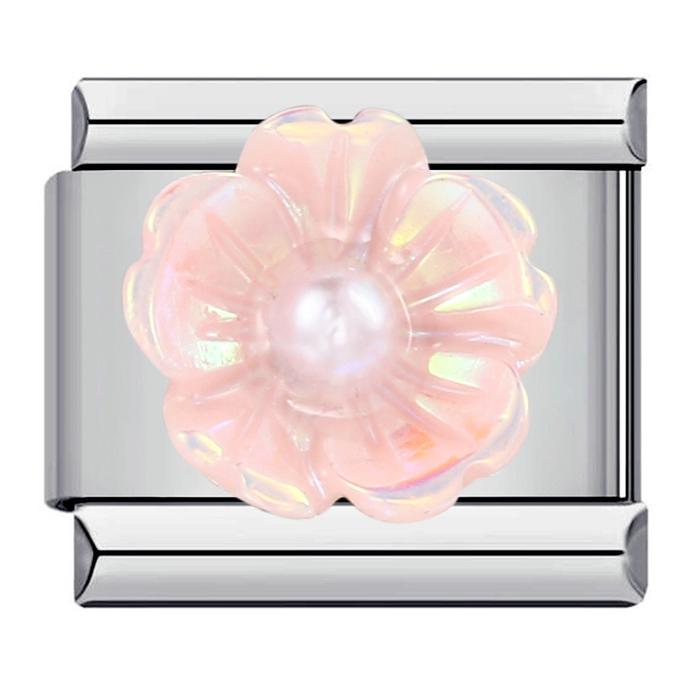 [FLOWERS 3D] Rare Italian Bracelet Charm Bunga Kelopak Pearl Mini Base Stainless Gelang italy bracel