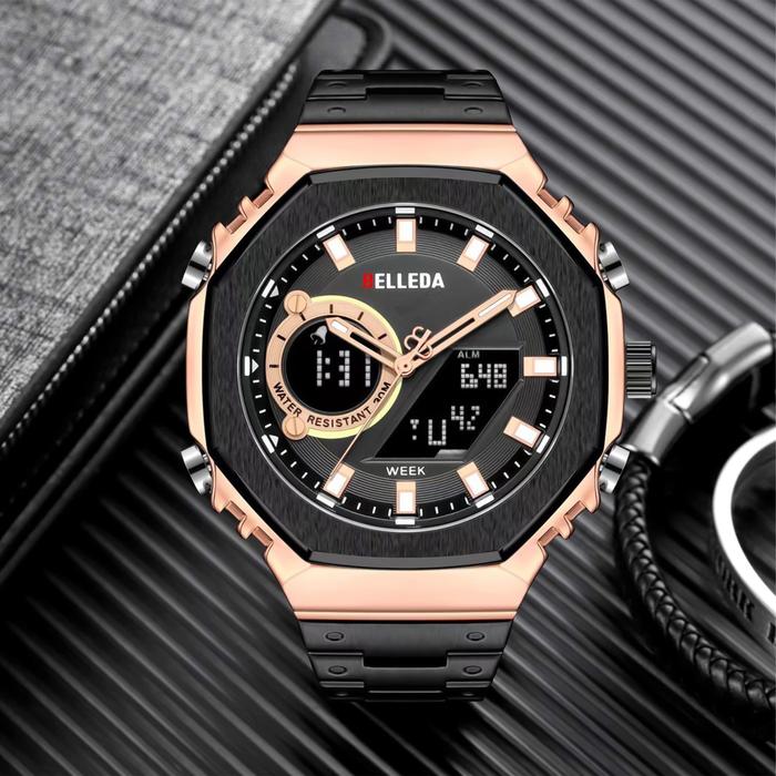 DISKON JAM TANGAN BELLEDA  jam tangan BELLEDA 9950 ORIGINAL DUAL TIME Watches