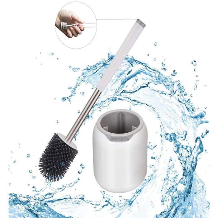 Eyliden TPR Toilet Brush Rubber Head Holder Cleaning Brush For Toilet