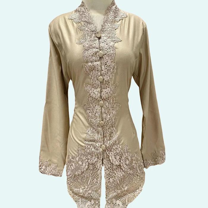 Kebaya Encim Bahan Katun Toyobo Kombinasi Bordir Warna Lavender