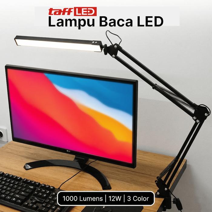 TaffLED Lampu Baca LED Reading Desk Lamp 1000 Lumens 12W 3 Color - FX310