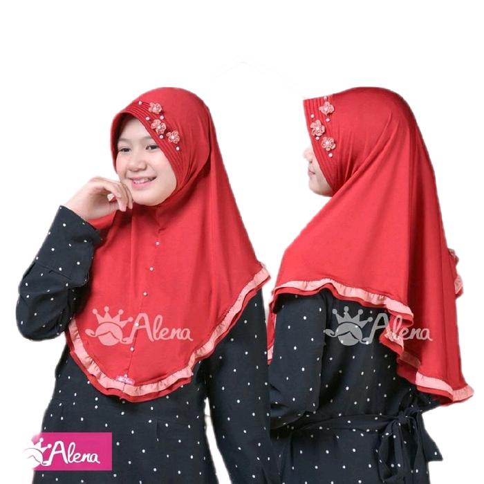 Jilbab Alena Anak Hijab Kids 100ribu dapat 4pcs Kerudung Instan Muat Usia 5-7tahun Muslim Serut