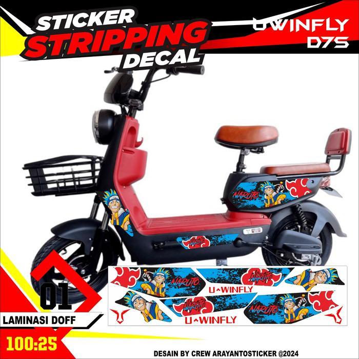 Stiker Striping Sepeda Listrik Uwinfly D7S Variasi ARS01 Naruto Doff/Glossy Semua Ready