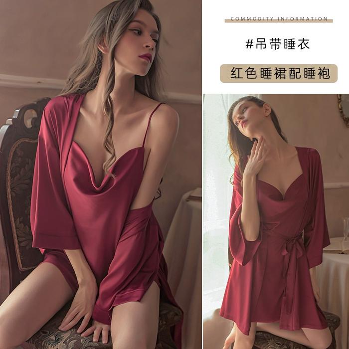 LINGERIE KIMONO SEXY BAHAN SATIN SILK PREMIUM BAJU TIDUR WANITA SEXY BEST SELLER