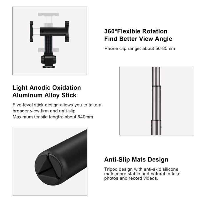 TNW Octopus Tripod Fleksibel Bluetooth Remoter Tongsis Octopus Tripod