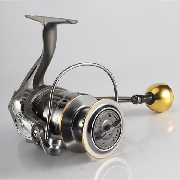 new - coralov gulungan pancing metal [12+1bb] - reel saltwater drag 30kg dengan turbo handle & siste