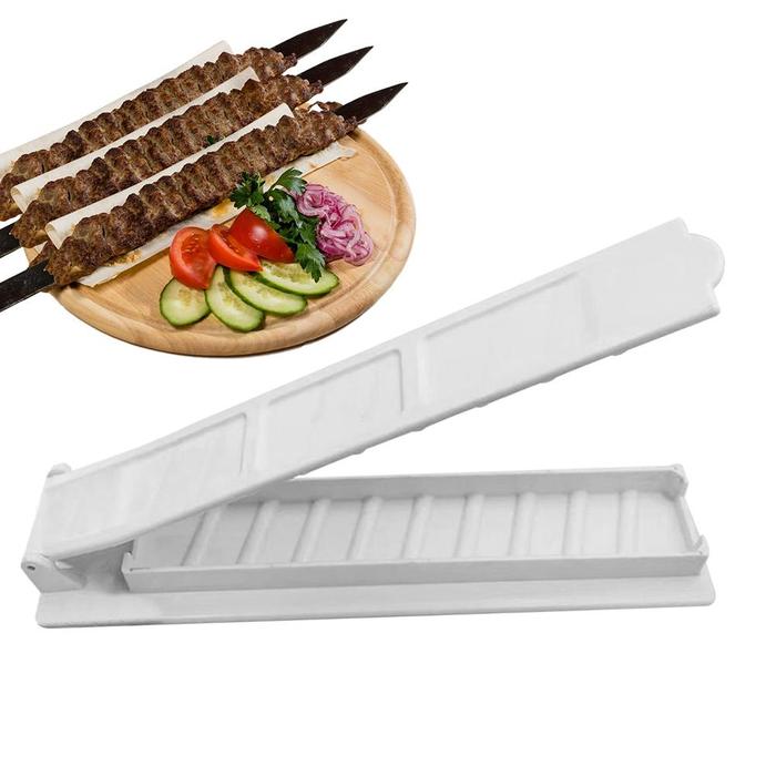 Pembuat Kebab satu baris, mesin tusuk sate Bbq daging plastik nyaman