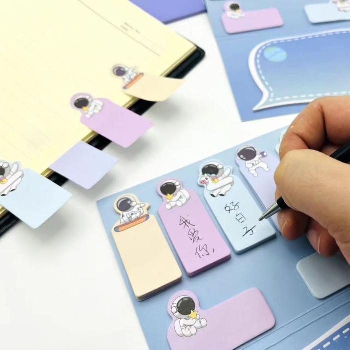 Sticky Notes Karakter Tempelan Kertas Catatan Pembatas Buku Karakter Hewan Lucu Penanda Buku Station