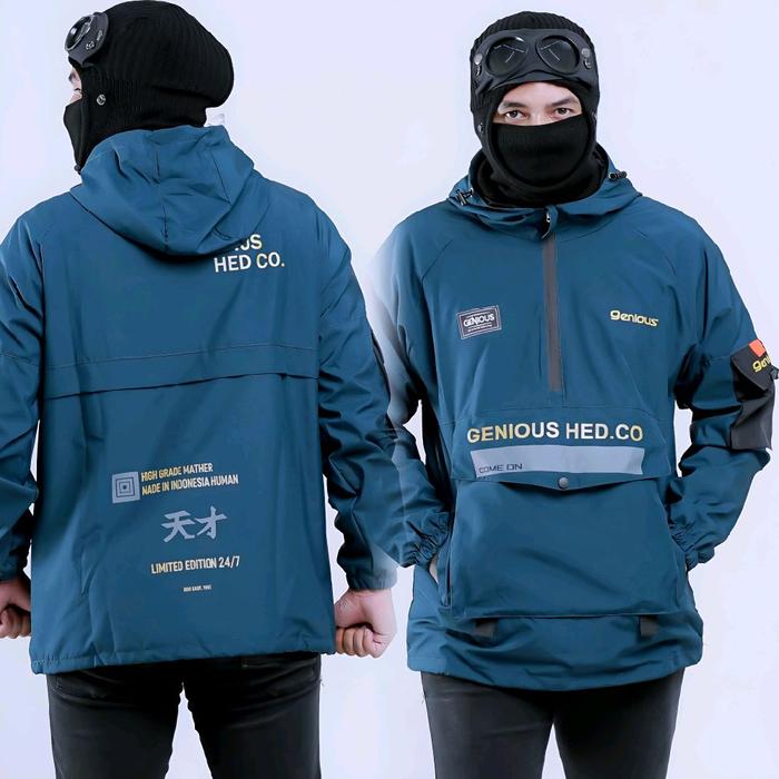 jaket cagole Rocket Queen Outdoor Jacket gunung Petrol fis Parasut Head co Waterproof winbreaker Mot