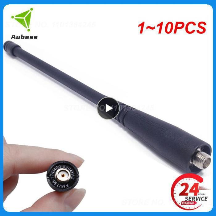 Retevis antena RT1 1 ~ 10 buah SMA-M UHF 400-520MHz untuk Yaesu untuk