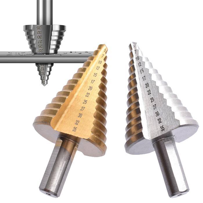 1pcs 5-35mm Wood Metal Drill Step Cone Drill Titanium Coated Straight