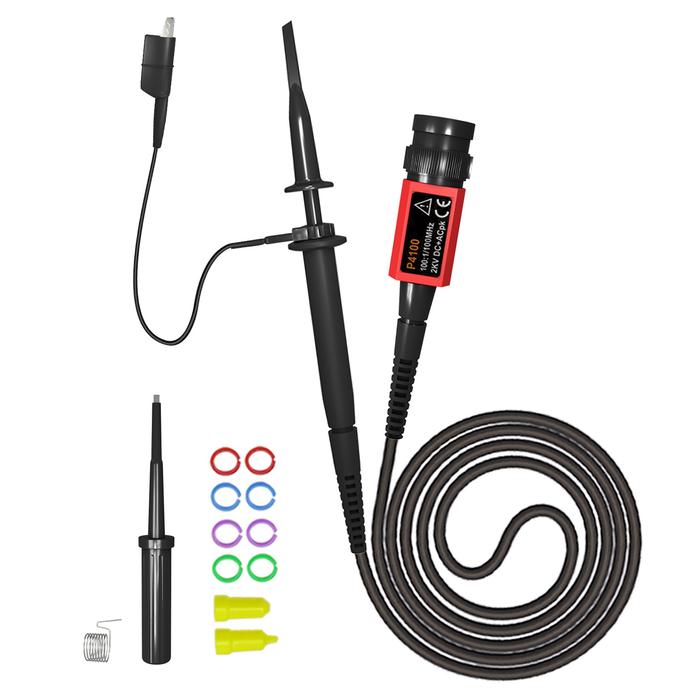 P4100 Oscilloscope Probe 100:1 2KV High Voltage 100MHz Safety BNC Connector for Oscilloscope Adjusta