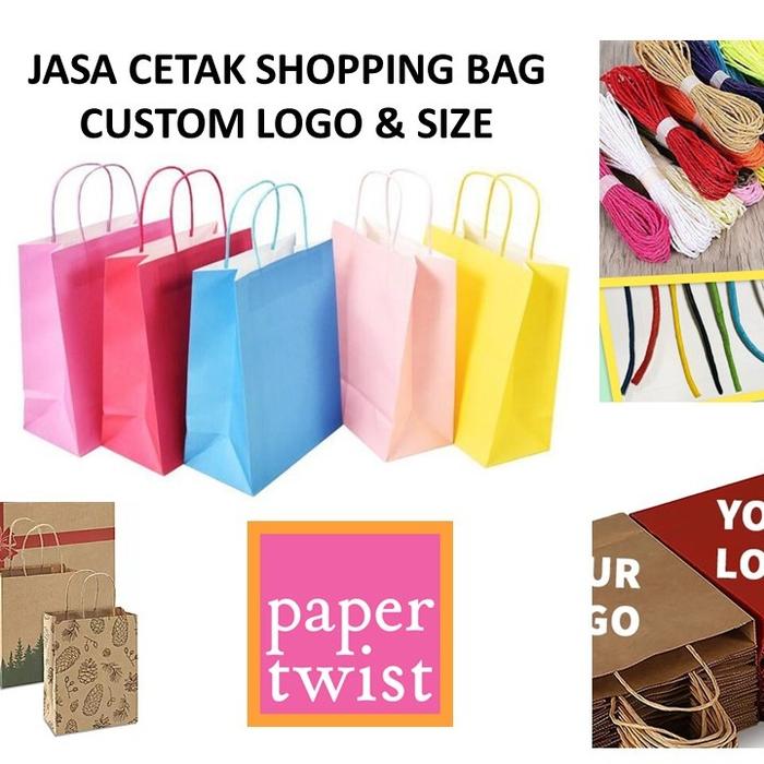 SHOPPING BAG CUSTOM CETAK LOGO & SIZE